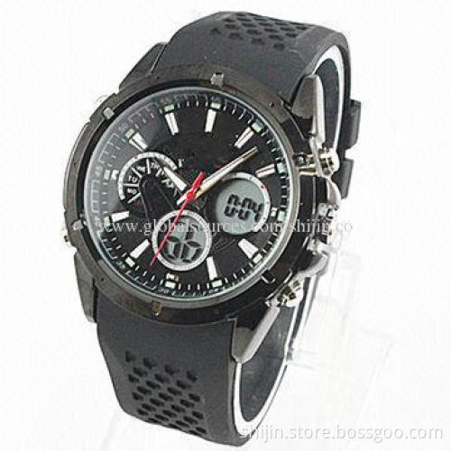 Silicone watches with double movement, fashionable for sports